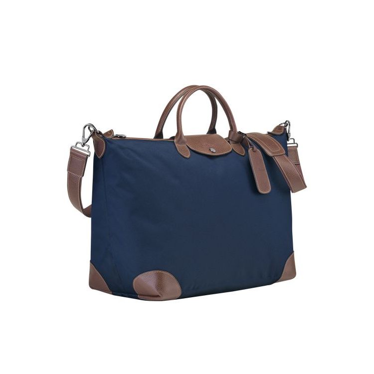 Longchamp L Canvas Reistas Blauw | 016392-AQC