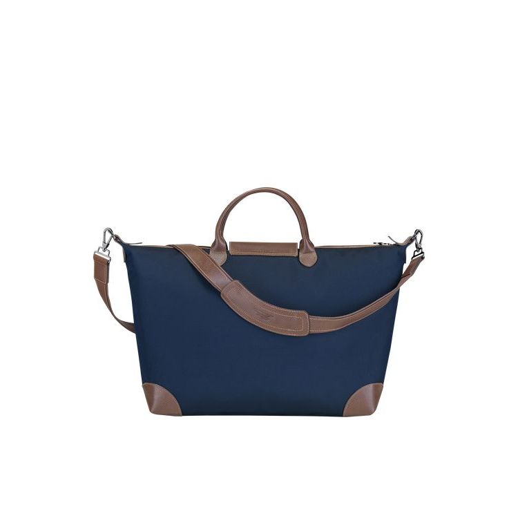 Longchamp L Canvas Reistas Blauw | 016392-AQC