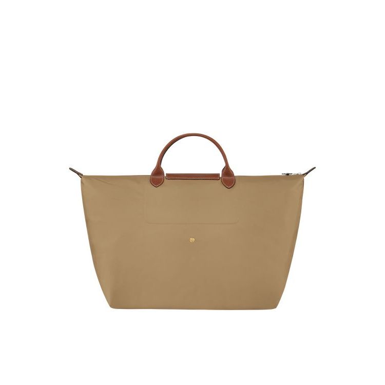 Longchamp L Desert Recycled canvas Reistas Khaki | 734162-JAB