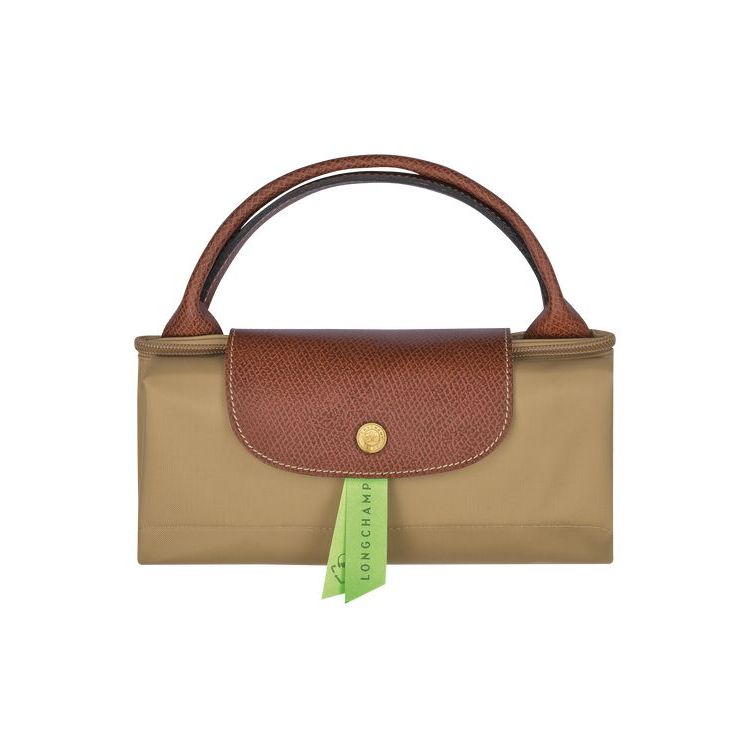 Longchamp L Desert Recycled canvas Reistas Khaki | 734162-JAB