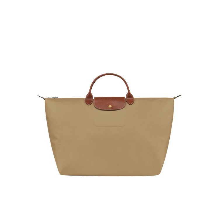 Longchamp L Desert Recycled canvas Reistas Khaki | 912647-SRF