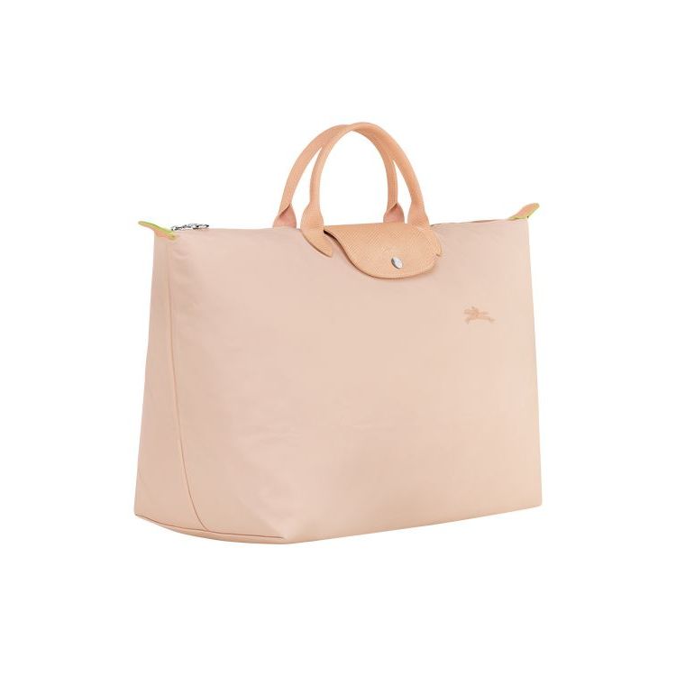 Longchamp L Flowers Recycled canvas Reistas Lichtroze | 390415-IFS