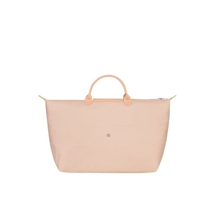 Longchamp L Flowers Recycled canvas Reistas Lichtroze | 390415-IFS