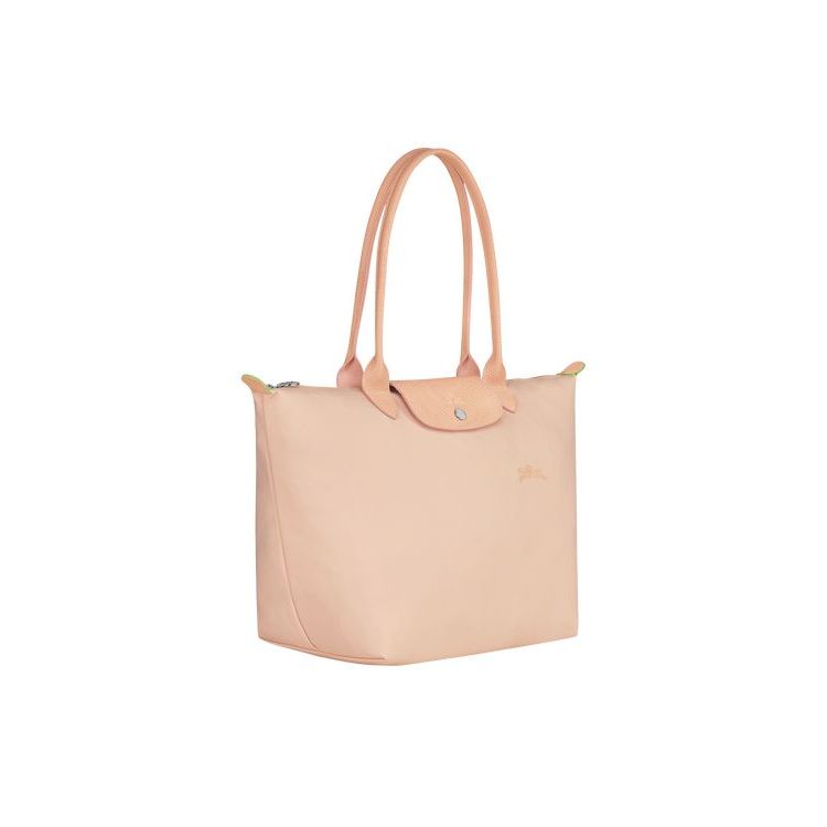 Longchamp L Flowers Recycled canvas Schoudertassen Lichtroze | 507291-BCW