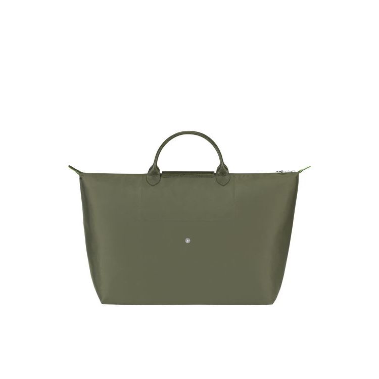 Longchamp L Forest Recycled canvas Reistas Groen | 129574-FHP