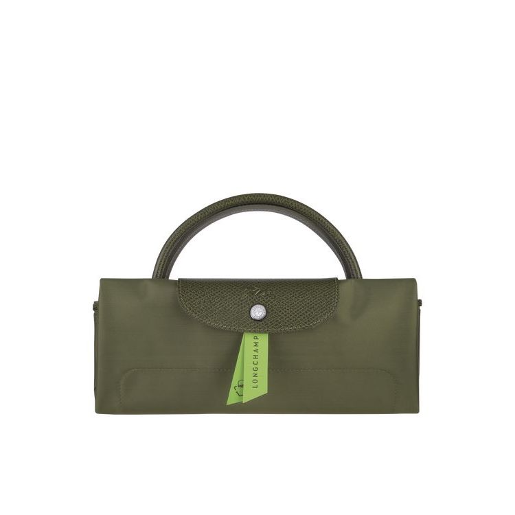 Longchamp L Forest Recycled canvas Reistas Groen | 129574-FHP