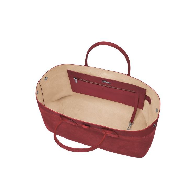 Longchamp L Leren Handtas Rood | 108279-KXG