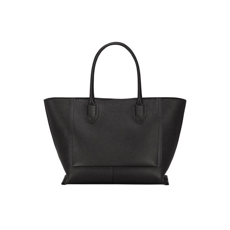 Longchamp L Leren Handtas Zwart | 968502-GXD