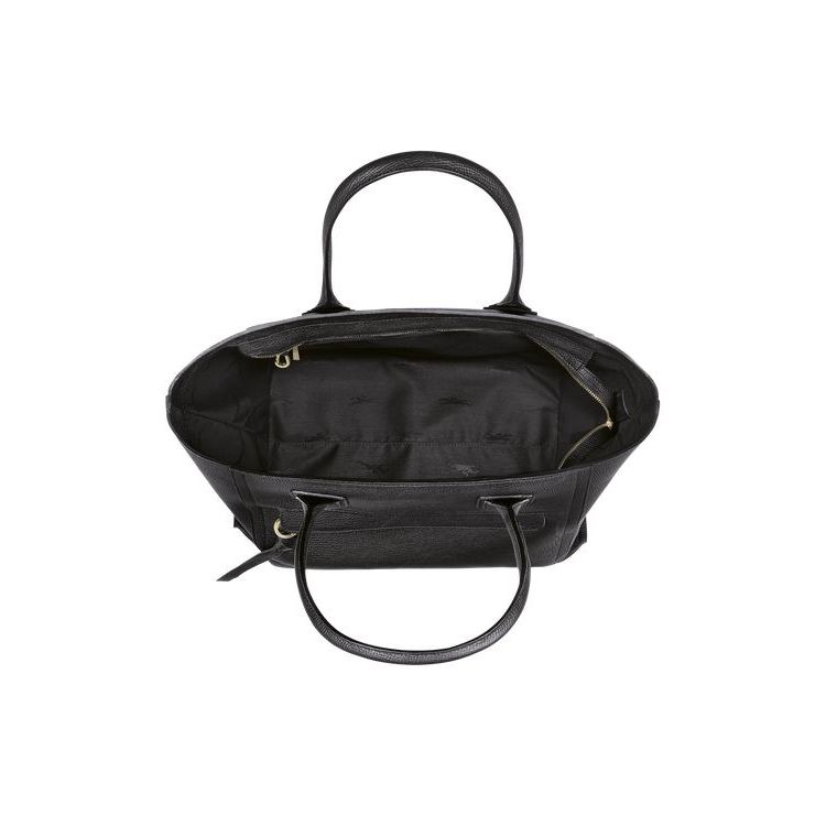 Longchamp L Leren Handtas Zwart | 968502-GXD