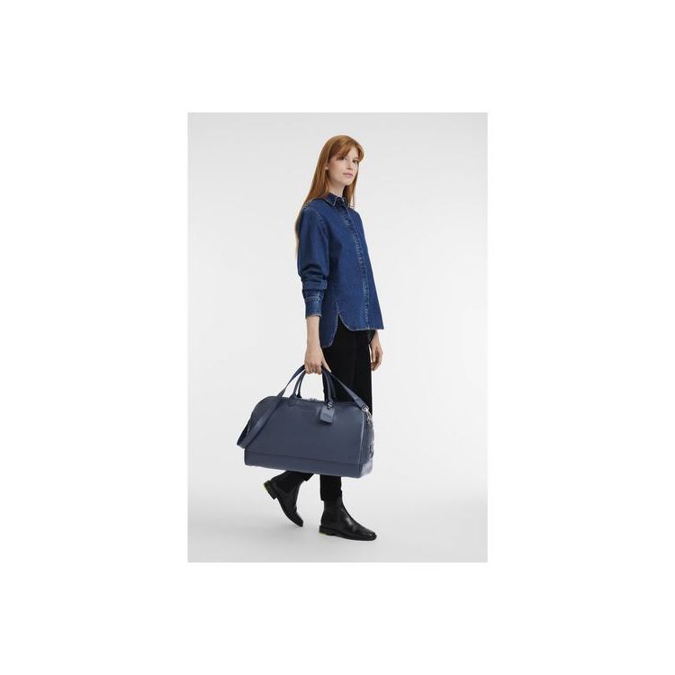 Longchamp L Leren Reistas Donkerblauw | 520871-AEJ