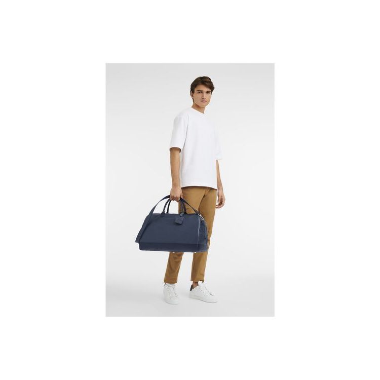 Longchamp L Leren Reistas Donkerblauw | 520871-AEJ