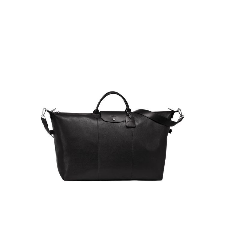 Longchamp L Leren Reistas Zwart | 310576-ZAK