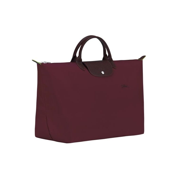 Longchamp L Recycled canvas Reistas Bordeaux | 159068-ZHA