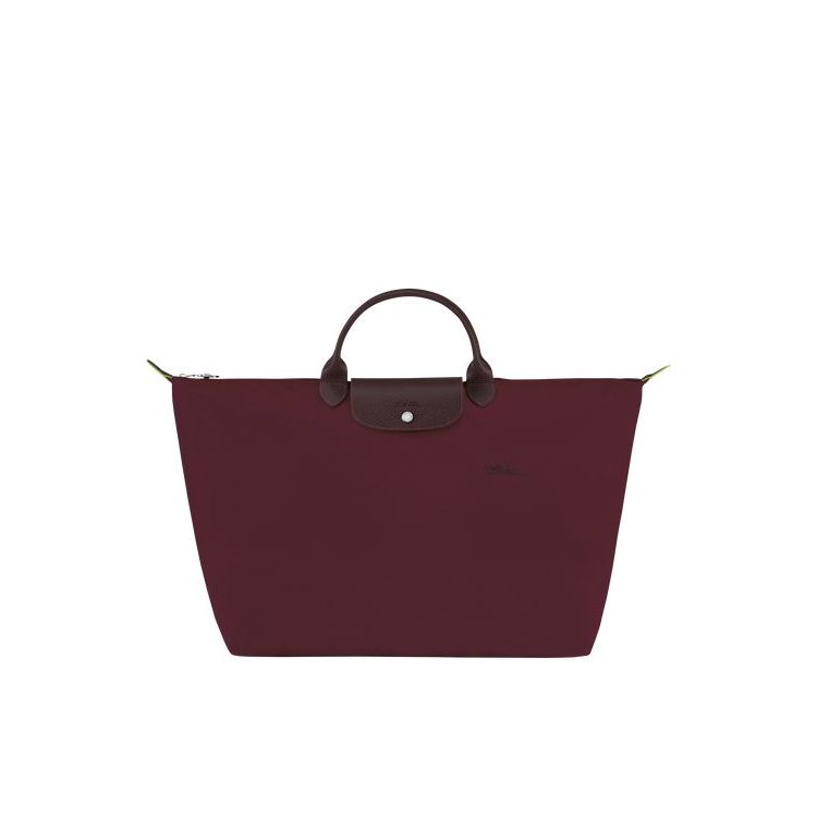 Longchamp L Recycled canvas Reistas Bordeaux | 159068-ZHA