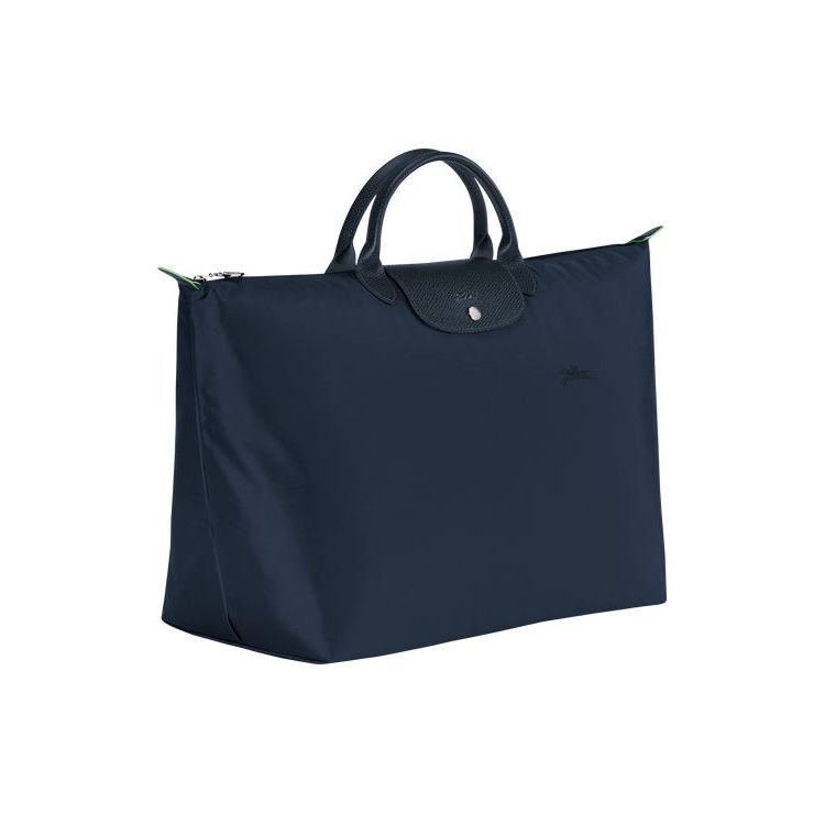 Longchamp L Recycled canvas Reistas Donkerblauw | 068295-FEO