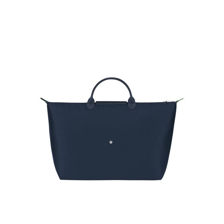 Longchamp L Recycled canvas Reistas Donkerblauw | 068295-FEO