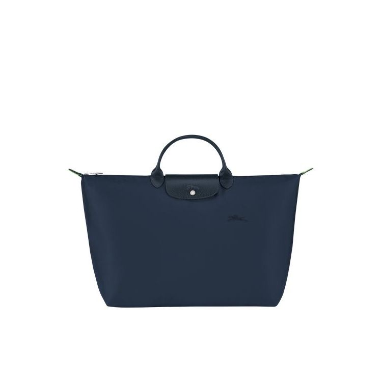 Longchamp L Recycled canvas Reistas Donkerblauw | 068295-FEO