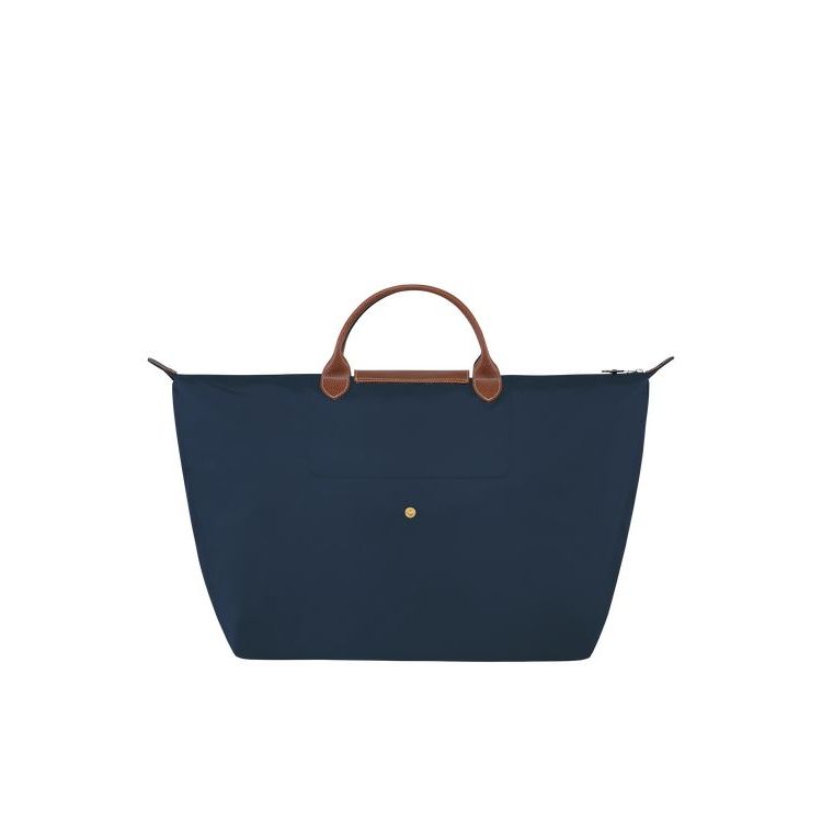 Longchamp L Recycled canvas Reistas Donkerblauw | 270913-EMG