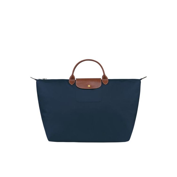 Longchamp L Recycled canvas Reistas Donkerblauw | 270913-EMG