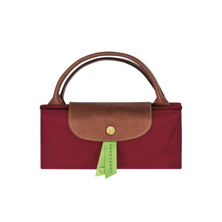 Longchamp L Recycled canvas Reistas Rood | 340251-YUC