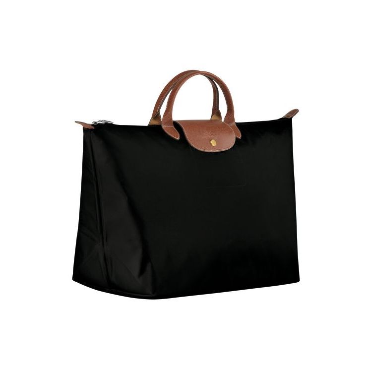 Longchamp L Recycled canvas Reistas Zwart | 582476-OWT