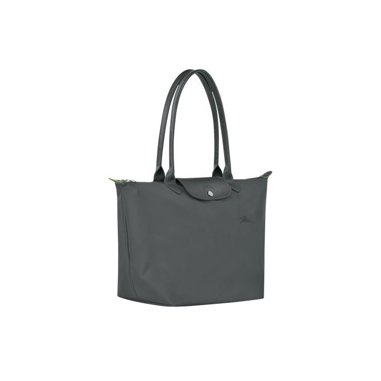 Longchamp L Recycled canvas Schoudertassen Diepgrijs | 439856-QPG