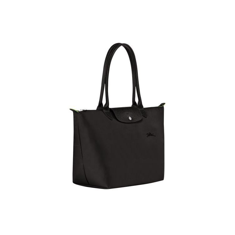 Longchamp L Recycled canvas Schoudertassen Zwart | 562138-GHC