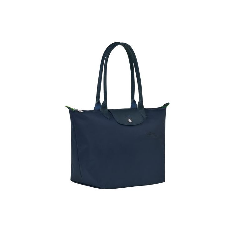 Longchamp L Recycled canvas Schoudertassen Donkerblauw | 746039-CUT