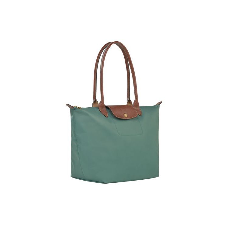 Longchamp L Recycled canvas Schoudertassen Grijs Groen | 768019-BXF