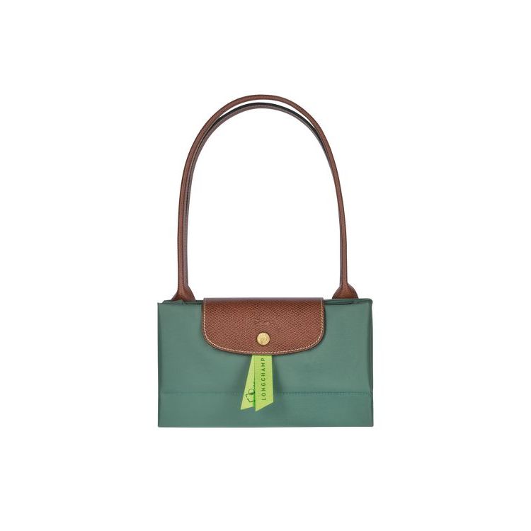 Longchamp L Recycled canvas Schoudertassen Grijs Groen | 768019-BXF