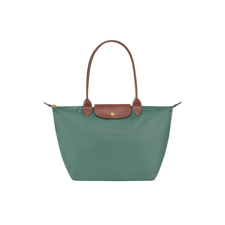 Longchamp L Recycled canvas Schoudertassen Grijs Groen | 768019-BXF