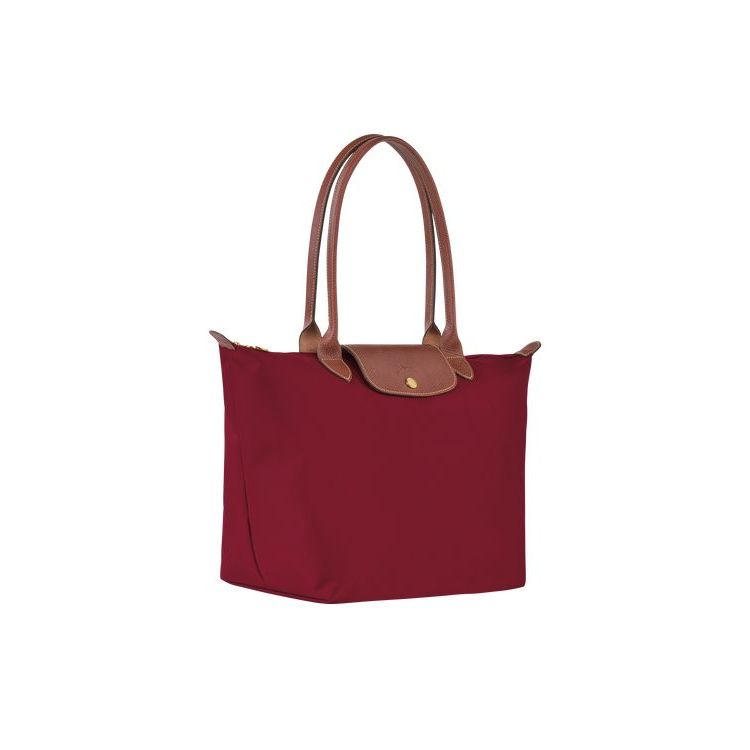 Longchamp L Recycled canvas Schoudertassen Rood | 893014-YXB