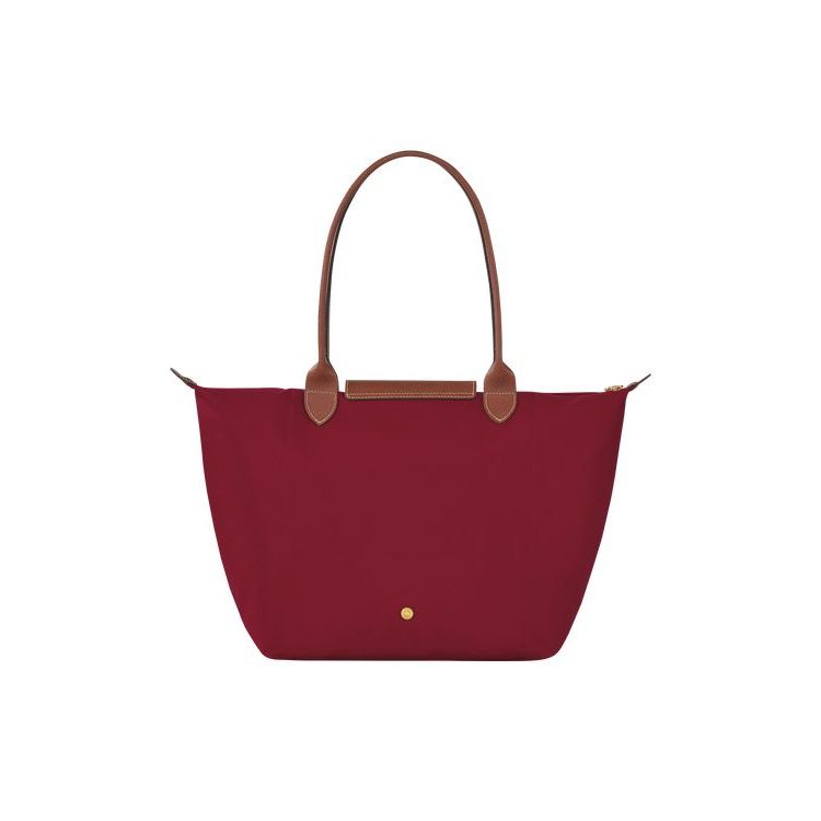 Longchamp L Recycled canvas Schoudertassen Rood | 893014-YXB