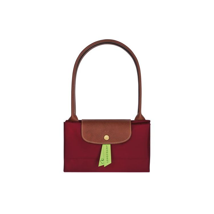 Longchamp L Recycled canvas Schoudertassen Rood | 893014-YXB