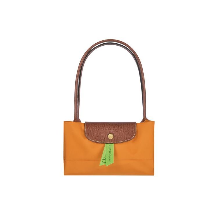 Longchamp L Saffron Recycled canvas Schoudertassen Oranje | 612039-OWA