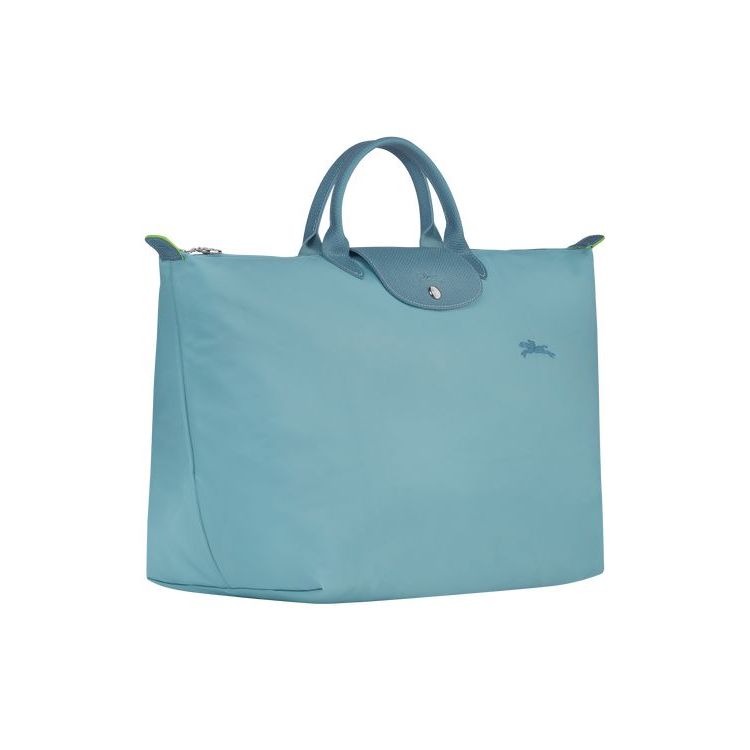 Longchamp L Thunderstorm Recycled canvas Reistas Blauw | 182360-TCH