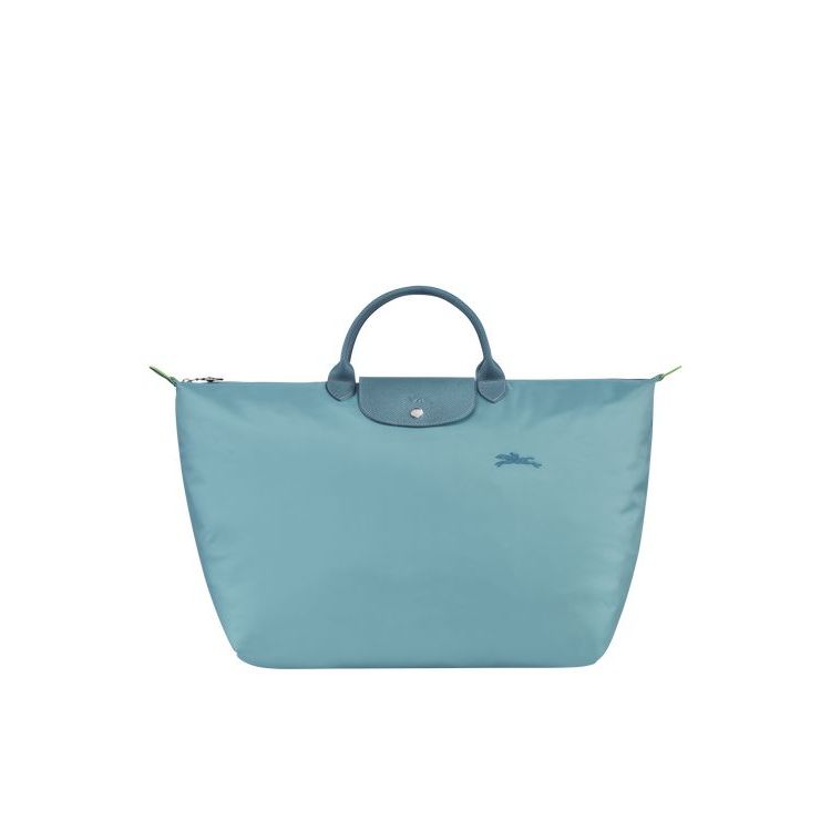 Longchamp L Thunderstorm Recycled canvas Reistas Blauw | 182360-TCH