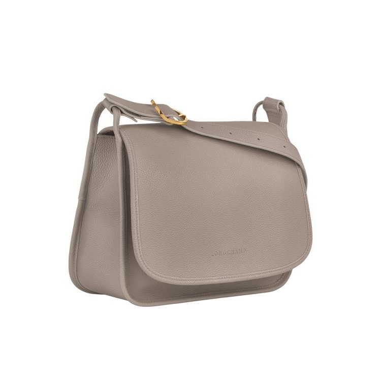 Longchamp L Turtledove Leren Crossbodytassen Grijs | 920518-QFX