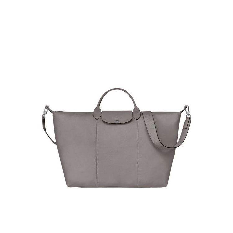 Longchamp L Turtledove Leren Reistas Grijs | 694087-HTK