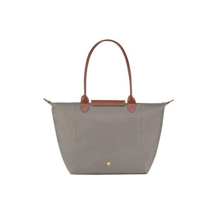 Longchamp L Turtledove Recycled canvas Schoudertassen Grijs | 120457-QOF