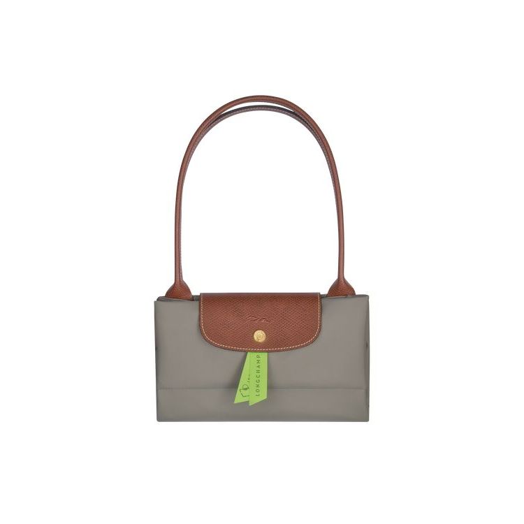 Longchamp L Turtledove Recycled canvas Schoudertassen Grijs | 120457-QOF