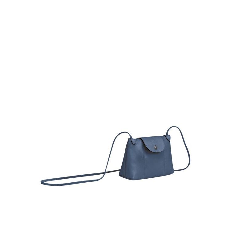 Longchamp Leren Crossbodytassen Blauw | 048567-JAV