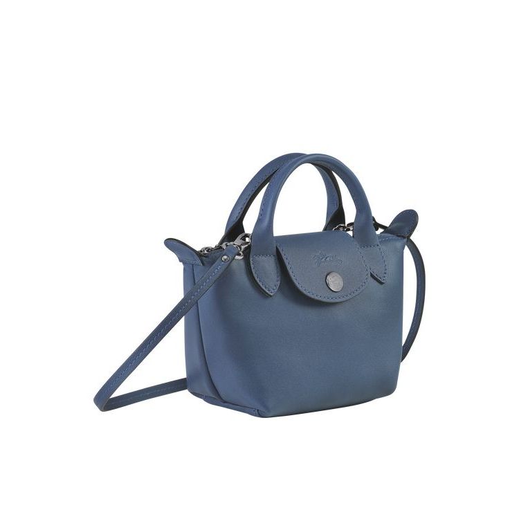 Longchamp Leren Crossbodytassen Blauw | 765320-XPJ