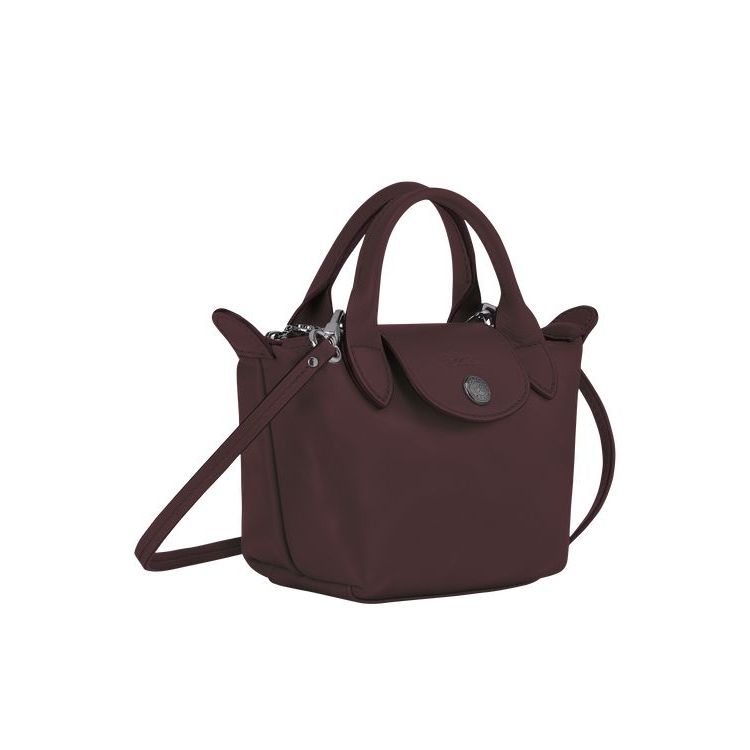 Longchamp Leren Crossbodytassen Bordeaux | 516047-LTD