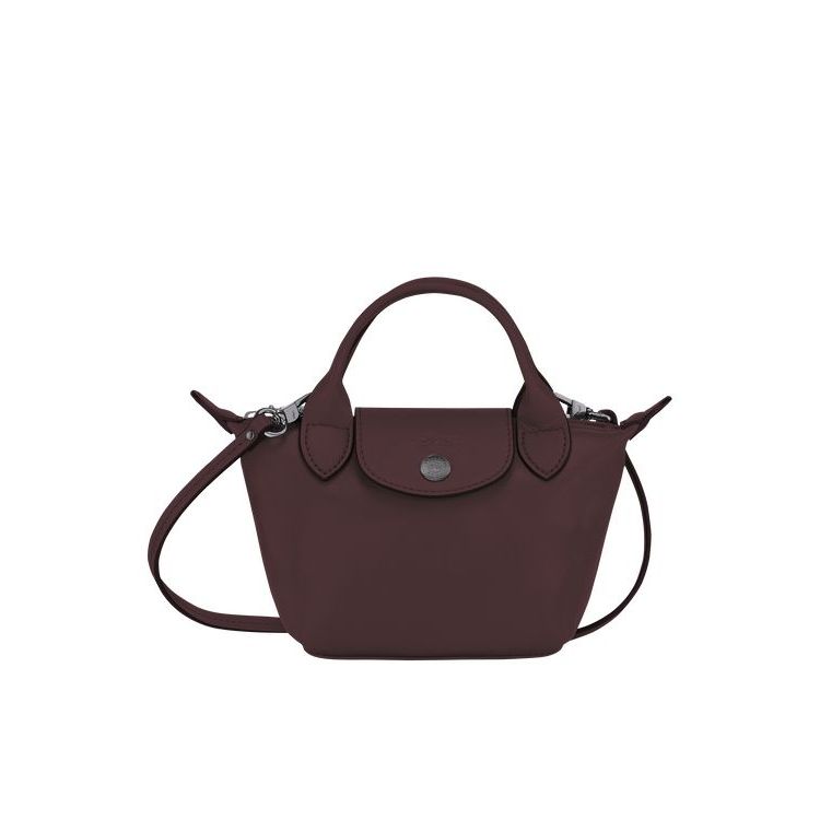 Longchamp Leren Crossbodytassen Bordeaux | 516047-LTD