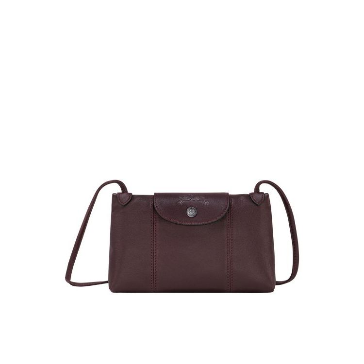 Longchamp Leren Crossbodytassen Bordeaux | 816935-HML