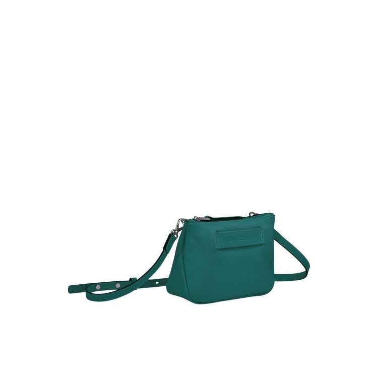 Longchamp Leren Crossbodytassen Grijs Groen | 563910-IMP