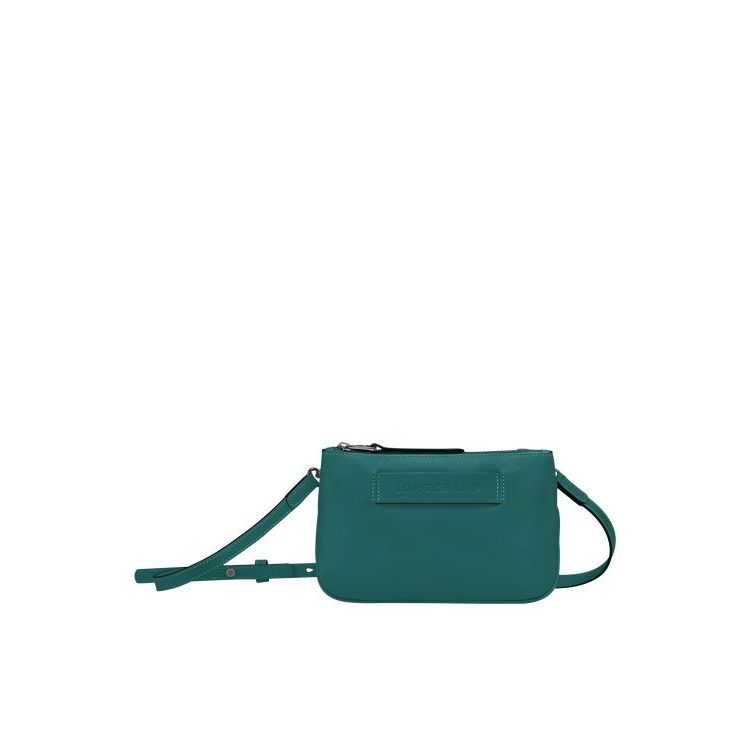 Longchamp Leren Crossbodytassen Grijs Groen | 563910-IMP