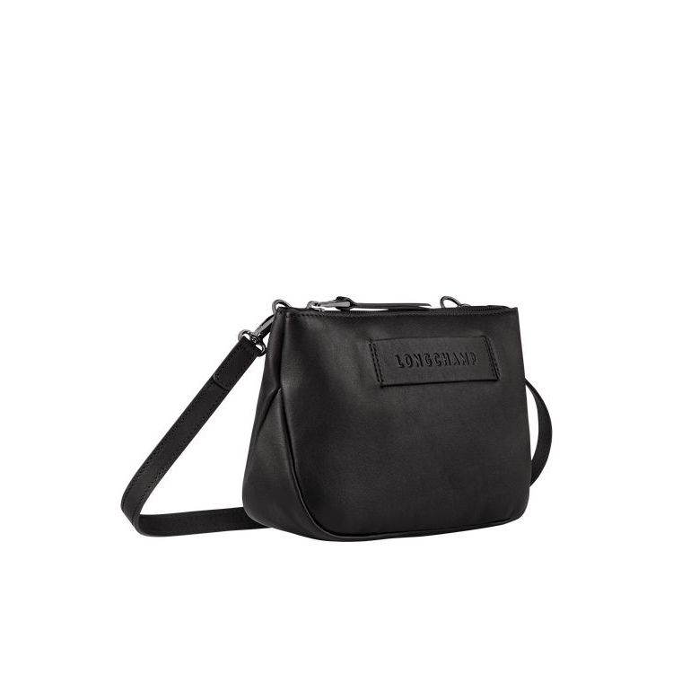 Longchamp Leren Crossbodytassen Zwart | 718632-PHG