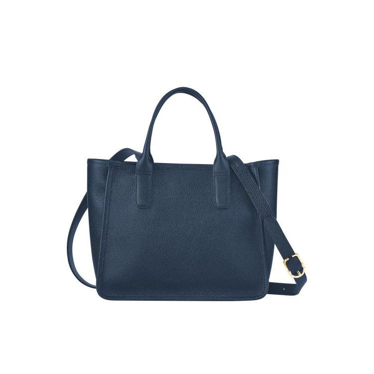 Longchamp Leren Handtas Donkerblauw | 573281-FLR